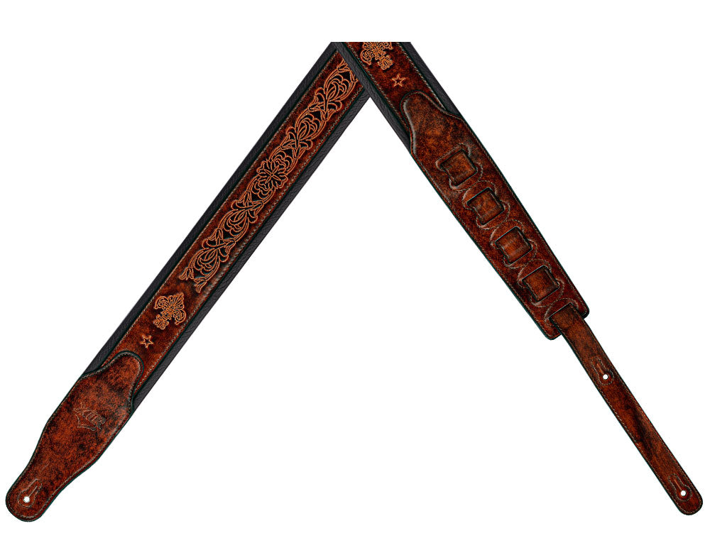XTR | LS253 | Leather Guitar Strap | Dark Brown XTR | LS253 | Leather Guitar Strap | Dark Brown